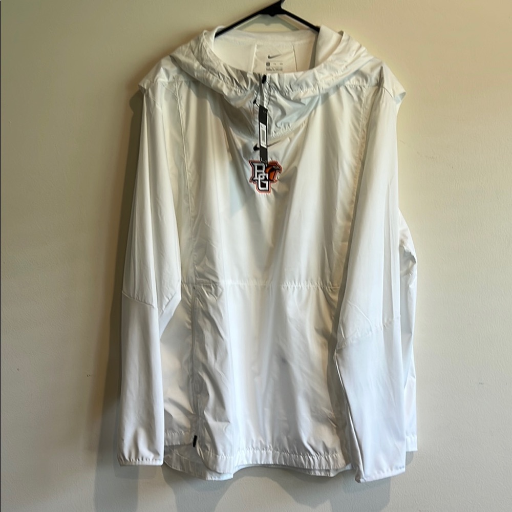 NWT Nike White Hooded Windbreaker Lightweight Jacket